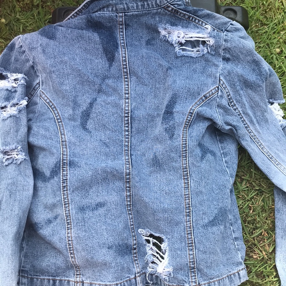 Distressed Jean Jacket - Picture 6 of 6